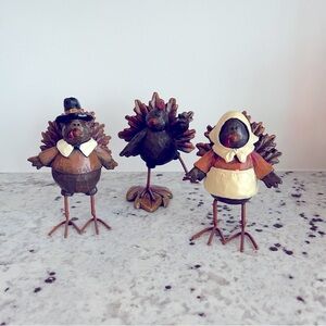 Three Harvest Figurines